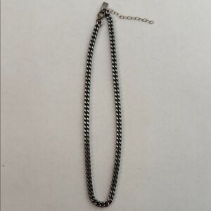 Electric Picks Silver Curb Chain Necklace